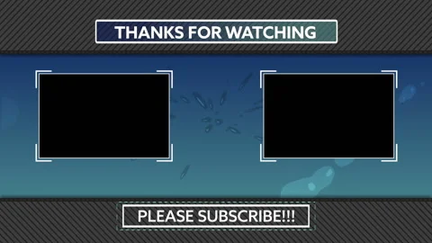Animated website outro with subscription prompt on a dynamic grey backdrop. Stock Footage 311036764