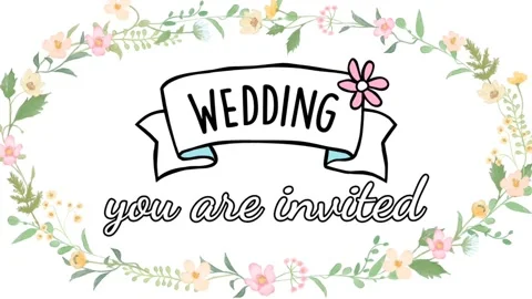 Animated wedding invitation Stock Footage 281139778