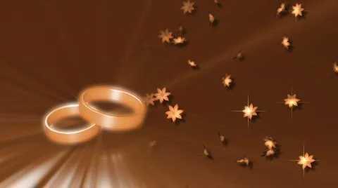 Animated wedding rings background with s... | Stock Video | Pond5