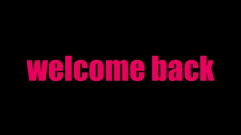 Animated welcome back text on black background Stock Footage 337465476