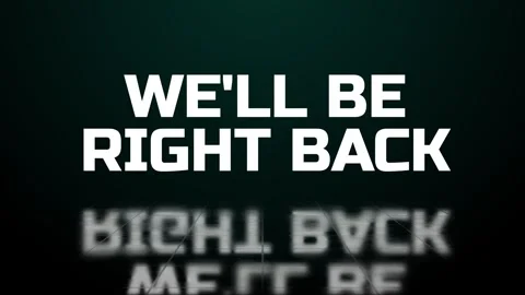Animated We'll Be Right Back looping Stock Footage 281611267