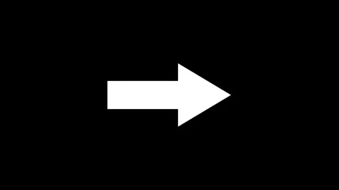 Animated White Arrow Moving Across Black Screen Transition Element Vídeo Stock 339369915