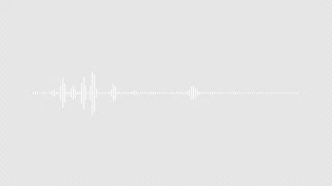 Animated white audio waveform spectrum animation with alpha background Stock Footage 303638974