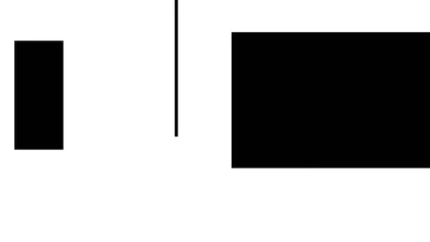 Animated white background with black geometric shapes. Edged objects visuals. Stock Footage 124086302