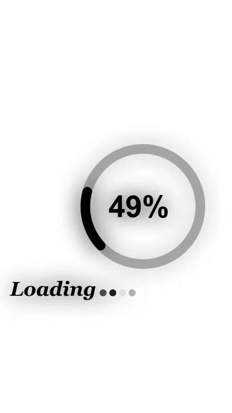 Animated White Background Loading Indicator with 25 Percent Progress and Te.. Видео 344859185