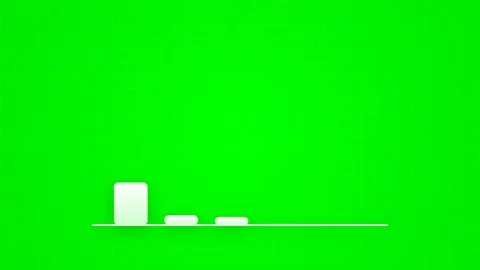 Animated white bar chart rising and falling dynamically Stock Footage 346422614