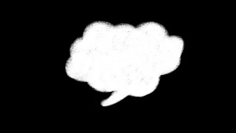 Animated white bubble speech on black background. Animated speech bubble Stock Footage 290173102