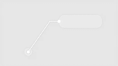 Animated White Callout Label with Angled Pointer to the Lower Left 스톡 동영상 347216620