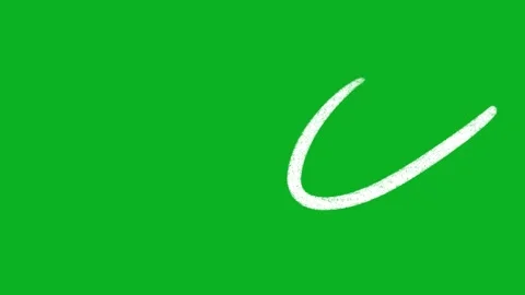 Animated White Chalk Loop Swirl Wave Line Green Screen Stock Footage 343247764