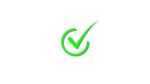 Animated white check mark icon in green circle 4k animated on a white backg.. Stock Footage 330394382