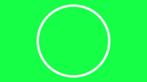 Animated White Circle Highlight Drawing on Green Screen Vídeo Stock 341942233