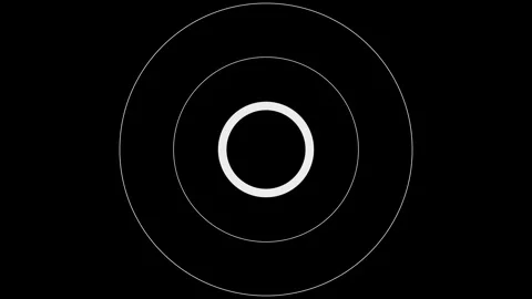 Animated white circles on a black background Video stock 266695642