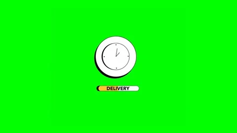 Animated White Clock Icon With Countdown Timer and Loading Indicator Below .. Vídeo Stock 333315926