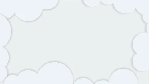 Animated white clouds background with shadows Stock Footage 312648147