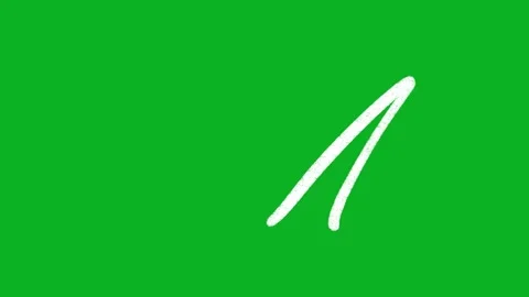 Animated White Crayon Scribble Vertical Zigzag Element Green Screen Stock Footage 343247760