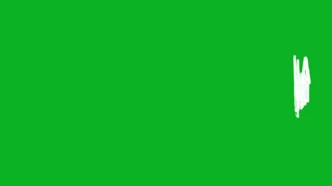 Animated White Crayon Vertical Scribble Banner Green Screen Stock-Footage 343247851