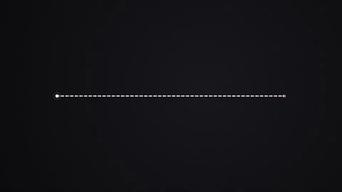 Animated white dashed line drawing a path towards a red location pin. 4K Stock Footage 344846242