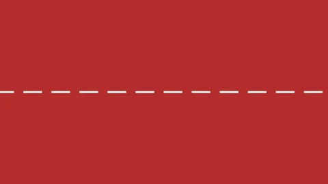 Animated white dashed line moving horizontally across a vibrant red backgro.. 库存影片 329210901