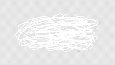 Animated White Dense Scribble Cloud Doodle Line Art Motion Graphics Stock Footage 347347186
