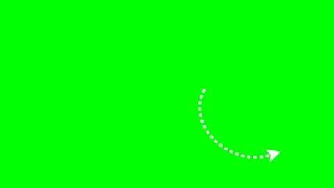 Animated White Dot Hook Arrow Green Screen Motion Overlay Stock-Footage 347447983