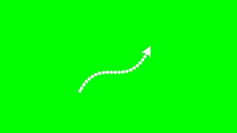 Animated White Dot Sweep Arrow Green Screen Motion Overlay Stock-Footage 347447984