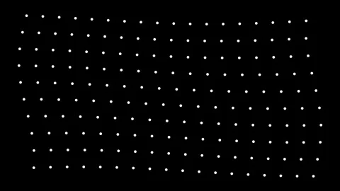 Animated white dots grid pattern on a black background creating a modern di.. Stock Footage 345546273