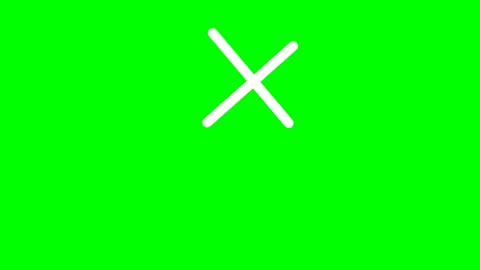 Animated White Double Line Brush Cross Green Screen Motion Overlay Stock-Footage 347447828