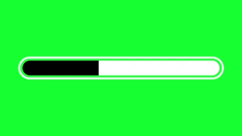 Animated white fill progress loading bar on green screen background. High-q.. Stock Footage 340799377