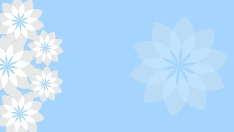 Animated White flower background rotating on the side Stock-Footage 249031674