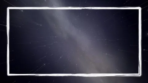 Animated White Frame Over Drifting Stars in Night Sky Background Stock Footage 340012630