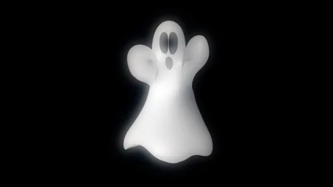 Animated white ghost character dancing o... | Stock Video | Pond5