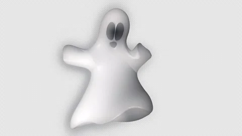 Animated white ghost character dancing on transparent background 스톡 동영상 342238046