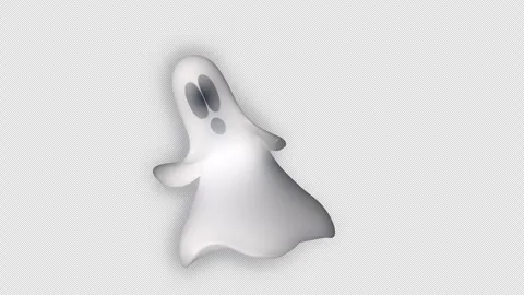 Animated white ghost character dancing on transparent background Stock-Footage 342238756