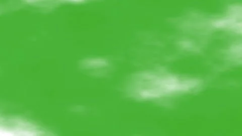 Animated white gray clouds Fast moving on green screen. Stock Footage 303792069