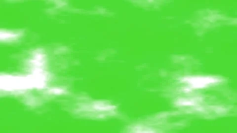 Animated white gray clouds Fast moving on green screen. Stock Footage 303792078
