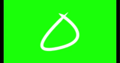Animated white hand-drawn triangle shape on green screen background motion Vidéo 335713393