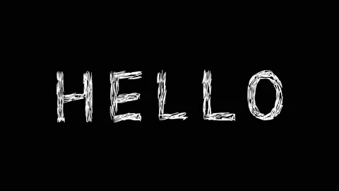 Animated white handwritten text Hello Stock Footage 221351064