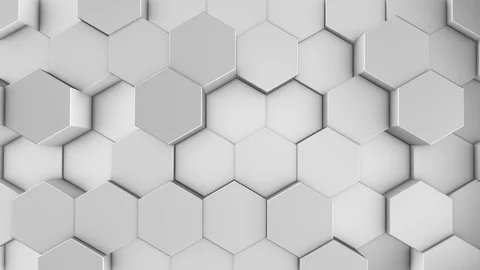 Animated White Hexagons Stock Footage 119215725