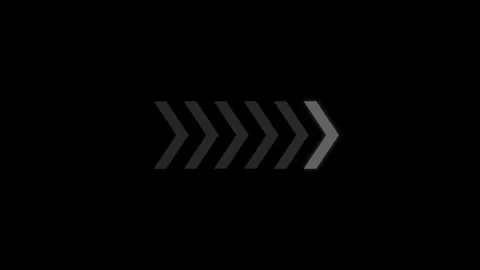 Animated white horizontal directional arrow pointing right 4K Stock Footage 338328416