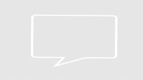 Animated white line rounded rectangle speech bubble Stock Footage 341232699