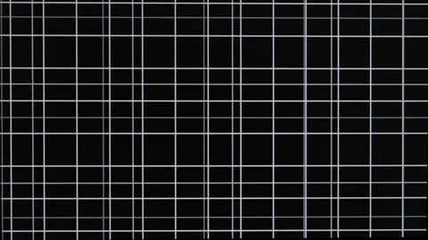 Animated white lines on a black background, forming dynamic moving grids. Stock Footage 315543372