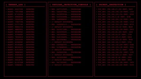 Animated White Matrix Code Scrolling with Cyberattack Comments Stock Footage 339156475