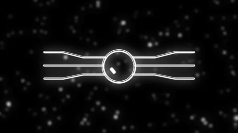 Animated White Neon Futuristic Interface Element with Circular Gauge and Pa.. Stock Footage 337363116