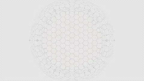 Animated White Orange Hexagonal Grid Background | 4K Loop 스톡 동영상 316046219