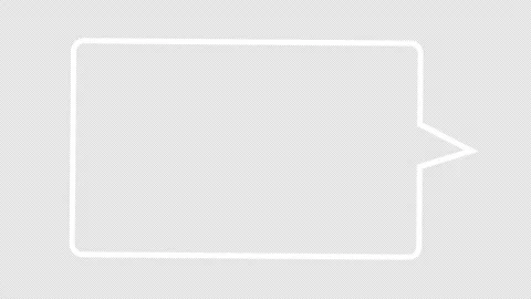 Animated white outline rectangular speech balloon with jitter effect Stock Footage 341232700