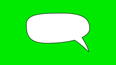 Animated white outlined speech bubble, chat balloon icon. Pictogram, comic 库存影片 135799407
