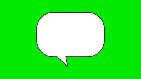 Animated white outlined speech bubble, chat balloon icon. 库存影片 137162706