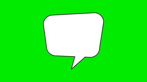 Animated white outlined speech bubble, chat balloon icon. Pictogram, comic bo Stock Footage