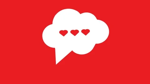 Animated white outlined speech bubble, chat balloon icon. Stock Footage 140219007