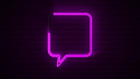 Animated white outlined speech bubble, chat balloon icon. Pictogram, comic book Видео 153800670